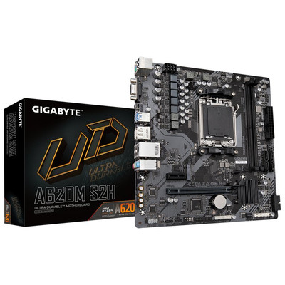 GIGABYTE A620M S2H Placa base - Soporta CPUs AMD Ryzen 8000, VRM digital de 5+2+2 fases, hasta 7200MHz DDR5 (OC), 1xPCIe 4.0 M.2, LAN GbE, USB 3.2 Gen 1 (Espera 4 dias) GIGABYTE A620M S2H Placa base - Soporta CPUs AMD Ryzen 8000, VRM digital de 5+2+2 fases, hasta 7200MHz DDR5 (OC), 1xPCIe 4.0 M.2, LAN GbE, USB 3.2 Gen 1 (Espera 4 dias)